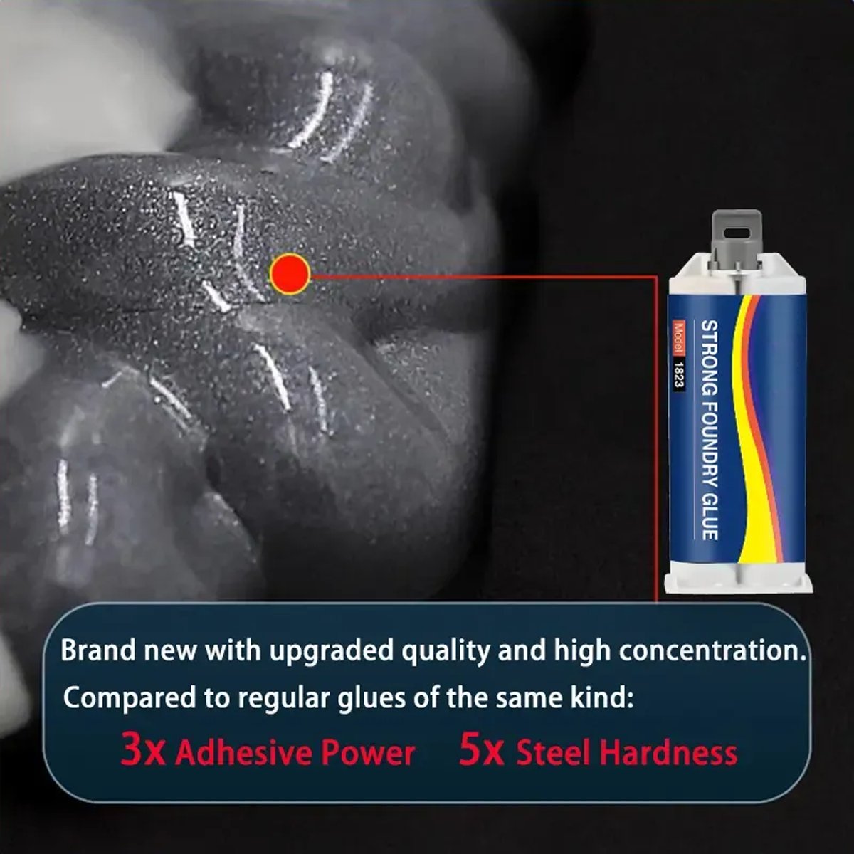 🔥 High Temp Metal Repair Glue - Iron-Like Strength