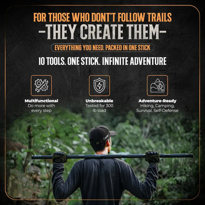 Last Day Sale for $35.59💥15-in-1 Tactical Trekking Stick