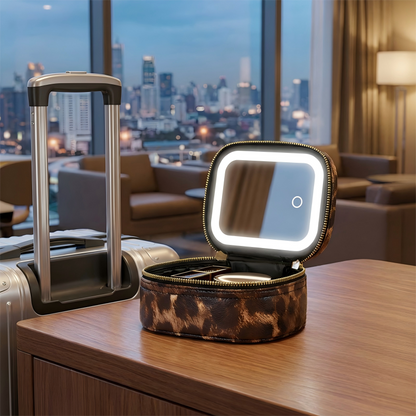 📢📢50% OFF !!!⏰Travel Makeup Case with LED Lighted Mirror
